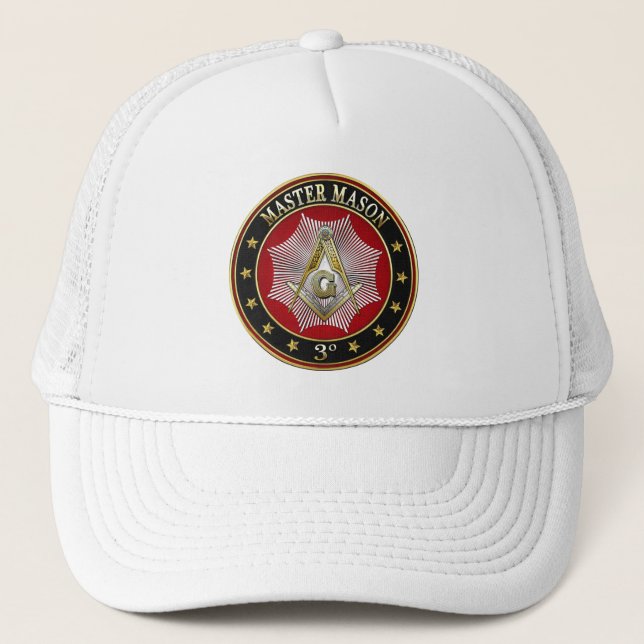 Gorra De Camionero [700] Master Mason - 3er grado Square & Compass (Anverso)
