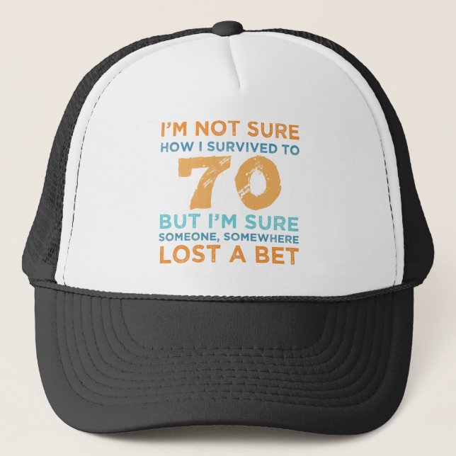 Gorra De Camionero 70.ª leyenda de cumpleaños (Anverso)