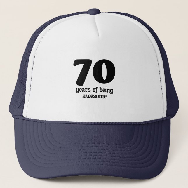 Gorra De Camionero 70 años de ser asombroso (Anverso)