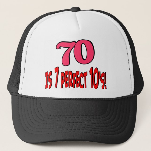Gorra De Camionero 70 es los 7 años 10 perfectos (el ROSA) (Anverso)