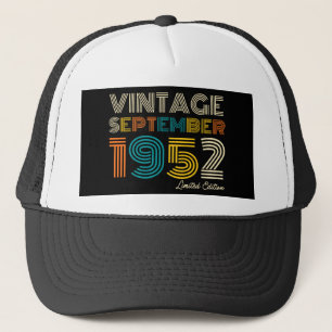 Gorra De Camionero 72 Cumpleaños Vintage Septiembre 1972 Limited Edtn