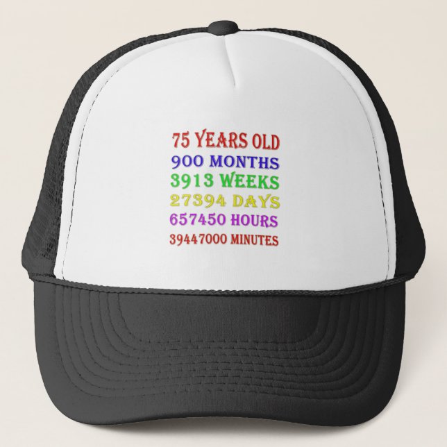 Gorra De Camionero 75.ª Fase de Cumpleaños (Anverso)