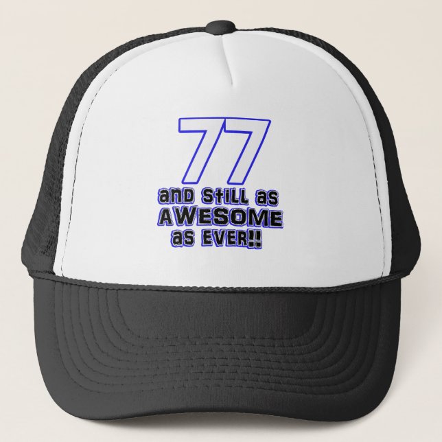 Gorra De Camionero 77.º diseño de cumpleaños (Anverso)