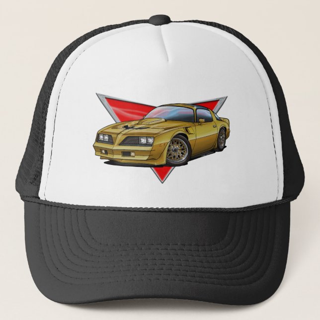 Gorra De Camionero 77-78 oro Firebird (Anverso)