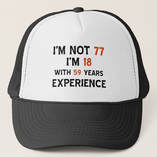 Gorra De Camionero 77.os diseños frescos del cumpleaños (Anverso)