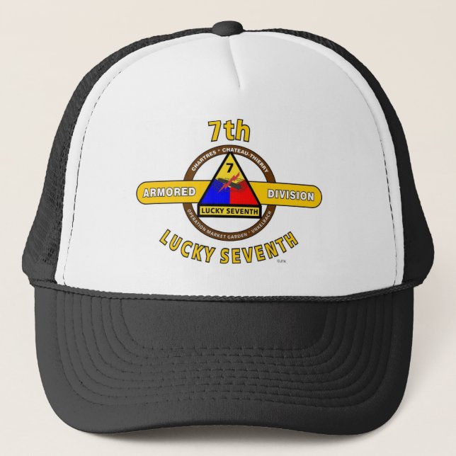 Gorra De Camionero 7mo DIVISIÓN ACORAZADA "SÉPTIMA AFORTUNADO " (Anverso)