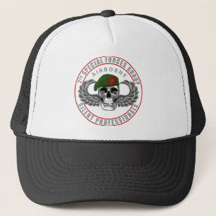 Gorra De Camionero 7mo Grupo de las fuerzas especiales - cráneo