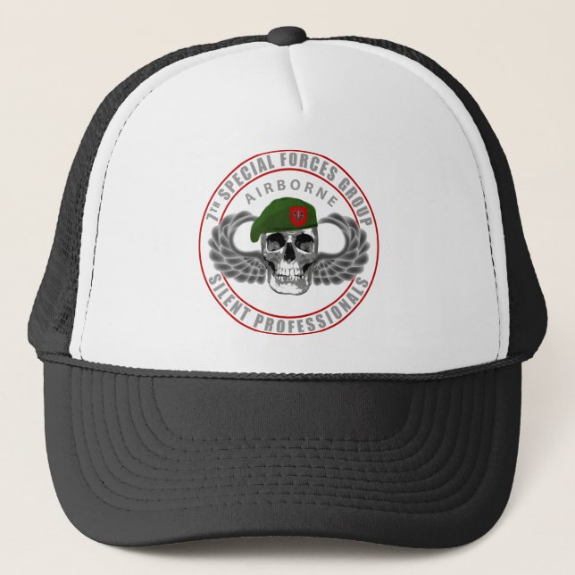 Gorra De Camionero 7mo Grupo de las fuerzas especiales - cráneo (Anverso)