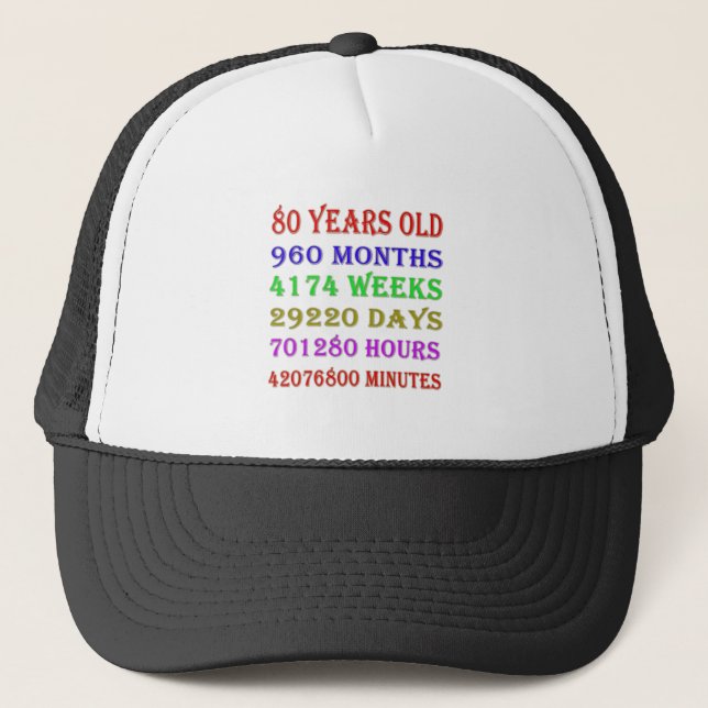 Gorra De Camionero 80.º cumpleaños (Anverso)