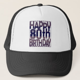 Gorra De Camionero 80.º cumpleaños_grunge