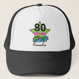 Gorra De Camionero 80 años y amor de él 80.o nombre del cumpleaños el