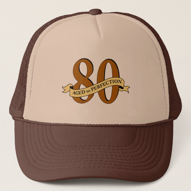 Gorra De Camionero 80.o Casquillo del cumpleaños (Anverso)