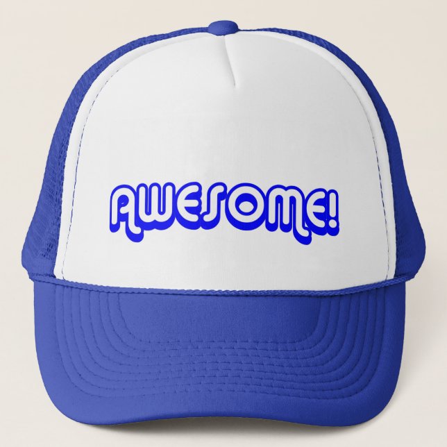 Gorra De Camionero ¡80s retro impresionante! Azul (Anverso)