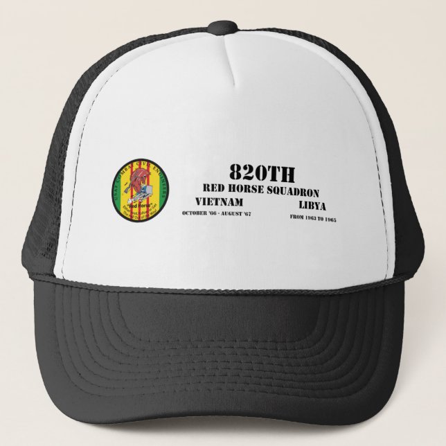 Gorra De Camionero 820.º Escuadrón del Caballo Rojo (Anverso)