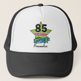 Gorra De Camionero 85 años y amándola | 85º cumpleaños | Nombre DIY