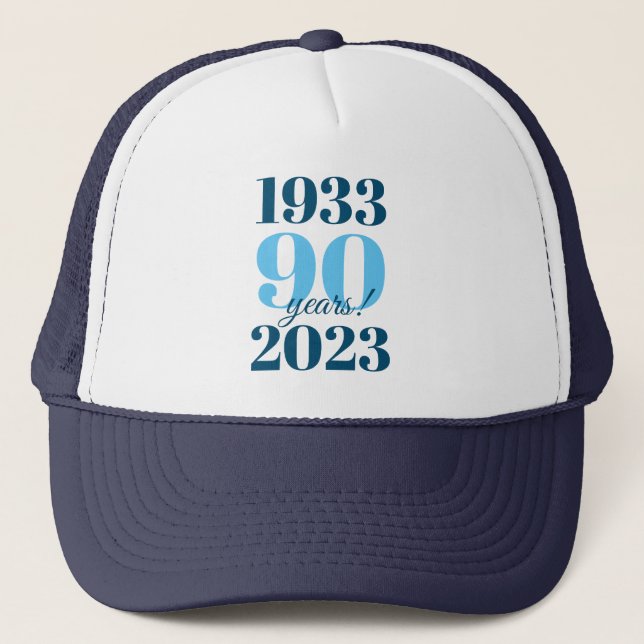 Gorra De Camionero 90.ª fecha especial de cumpleaños (Anverso)