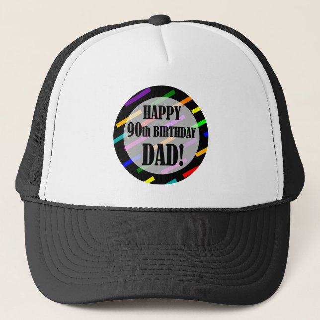Gorra De Camionero 90.º Cumpleaños De Papá (Anverso)