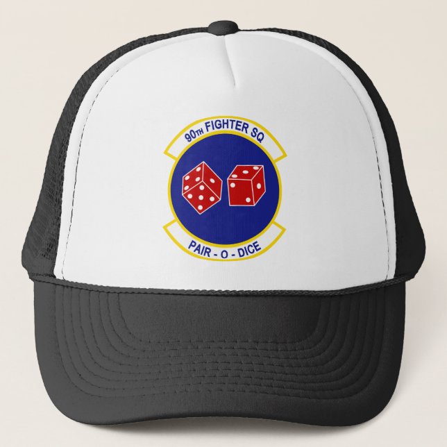 Gorra De Camionero 90.º Escuadrón de Combate - Par - O - Dice (Anverso)