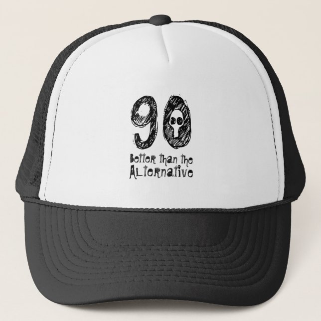 Gorra De Camionero 90 mejor que el cumpleaños divertido Q90 de la (Anverso)
