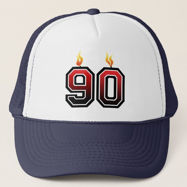 Gorra De Camionero 90.o Fiesta de cumpleaños (Anverso)