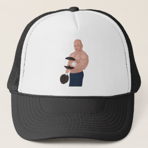 Gorra De Camionero A bodybuilder daddy training with dumbbells