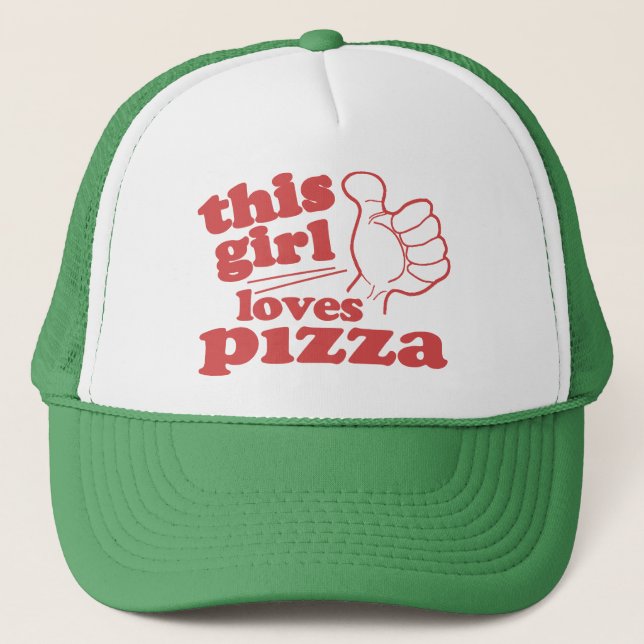 Gorra De Camionero A este Chica le encanta la pizza (Anverso)