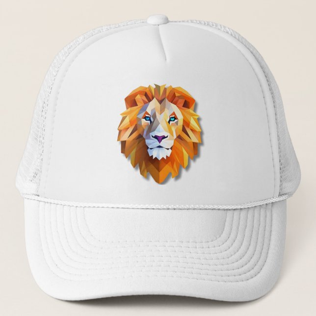 Gorra De Camionero A GEOMETRIC LION Trucker Hat (Anverso)