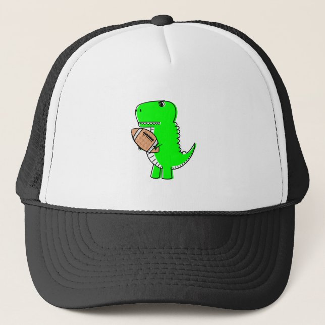 Gorra De Camionero A los dinosaurios verdes les encanta el fútbol (Anverso)