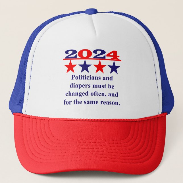 Gorra De Camionero A Menudo Se Deben Cambiar Los Políticos Y Los Diap (Anverso)