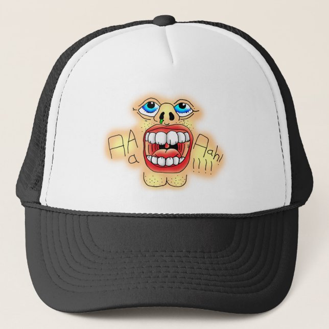 Gorra De Camionero ¡AAAAAAAAAAHH! Cara gritando (Anverso)