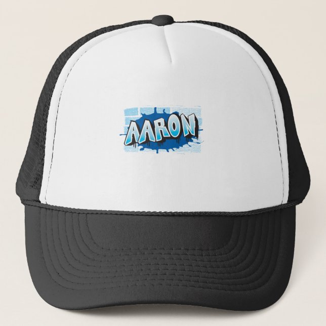 Gorra De Camionero Aaron Your Name Graffiti Brick Wall Stylize (Anverso)