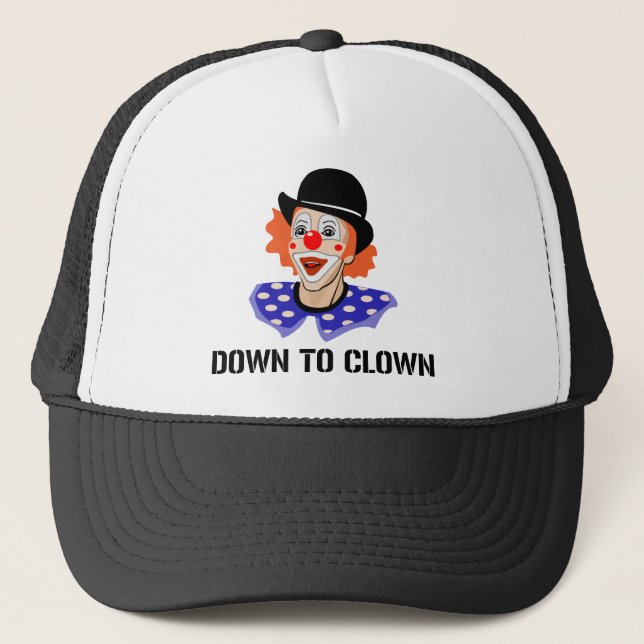Gorra De Camionero Abajo al chiste divertido del humor del payaso (Anverso)