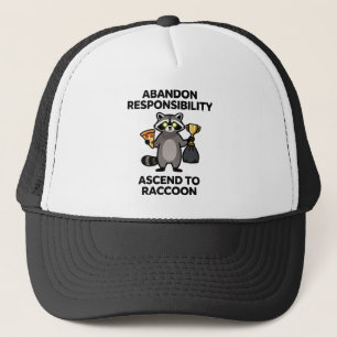Gorra De Camionero Abandonar Responsabilidad Ascender a Mapache Meme