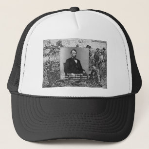 Gorra De Camionero Abe Lincoln "Destruye Enemigos" Wisdom Cita Regalo