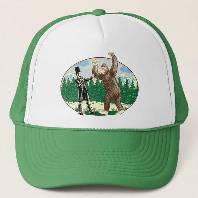 Gorra De Camionero ABE LINCOLN: SASQUATCH HUNTER - Gracioso logotipo  (Anverso)