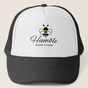GORRA DE CAMIONERO ABEJA AUTÉNTICA MOTIVACIONAL BLANCO NEGRO MUJERES