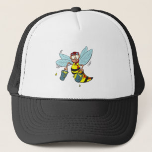 Gorra De Camionero Abeja avispada con dos cubos de miel