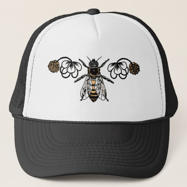 Gorra De Camionero abeja con el trébol (Anverso)
