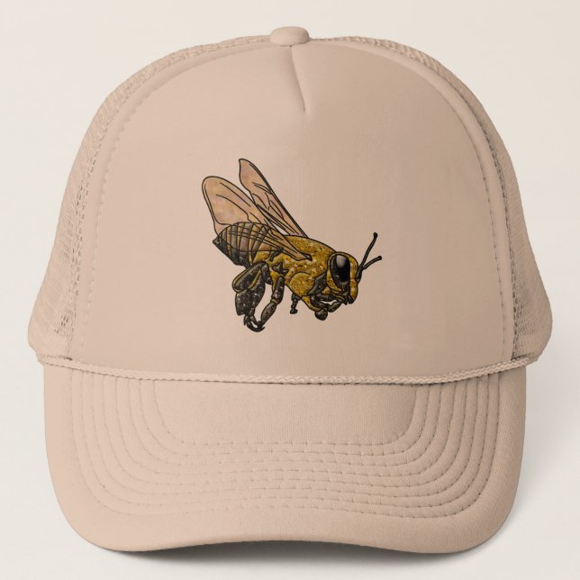 Gorra De Camionero Abeja de la miel (Anverso)