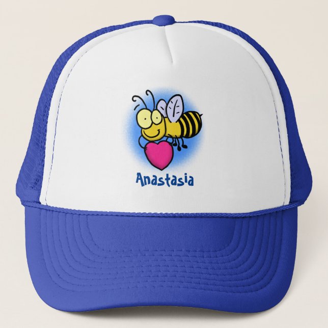 Gorra De Camionero Abeja graciosa y linda con ilustracion personaliza (Anverso)