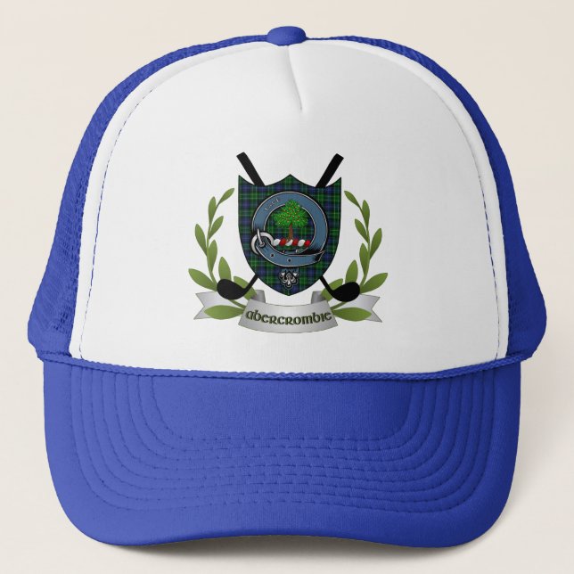 Gorra De Camionero Abercrombie Clan Badge & Tartan Golf (Anverso)