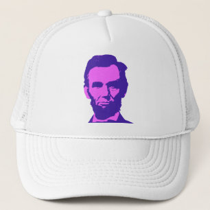 Gorra De Camionero Abraham Lincoln en rosa y púrpura