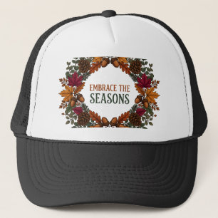 Gorra De Camionero Abraza Las Estaciones Corona Botánica De Otoño Nat