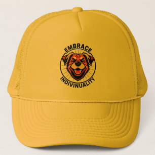 Gorra De Camionero Abrazar la individualidad texto diseño circular