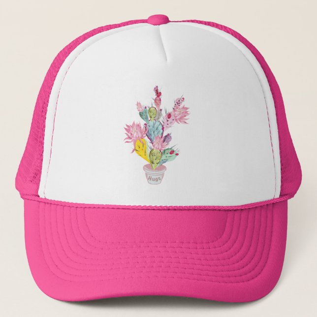 Gorra De Camionero Abrazos de planta de cactus de México (Anverso)