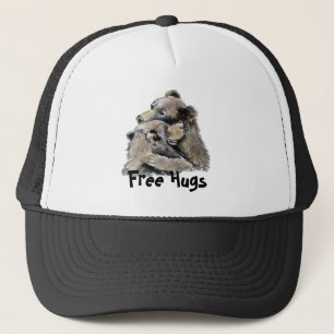 Gorra De Camionero Abrazos gratis para divertirse, osos acuarelas abr