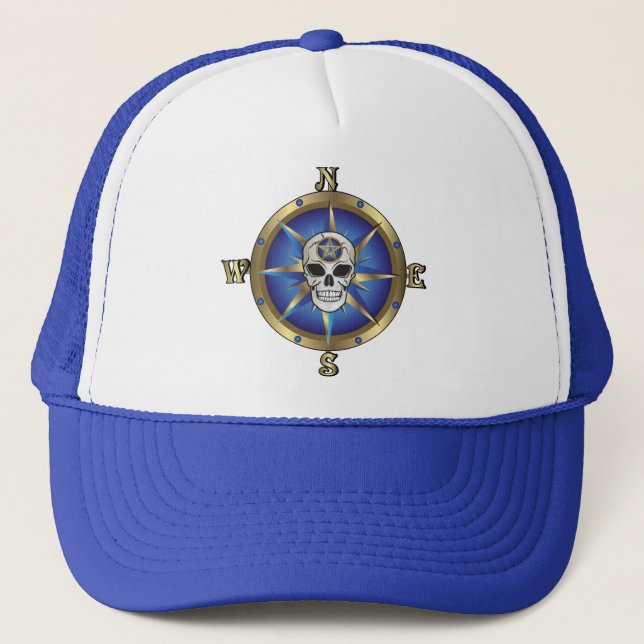 Gorra De Camionero Abrújula de cráneo (Anverso)