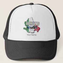 Gorra De Camionero Abruzzo Italia Región Retro Mapa de recuerdos de é