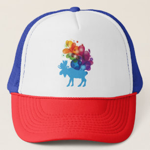 Gorra De Camionero Abstract Moose Trucker Hat