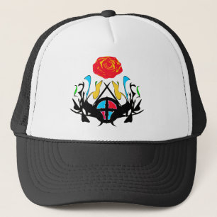 Gorra De Camionero ை♠Abstract Royal Crest Vintage Trucker Hat♠ை